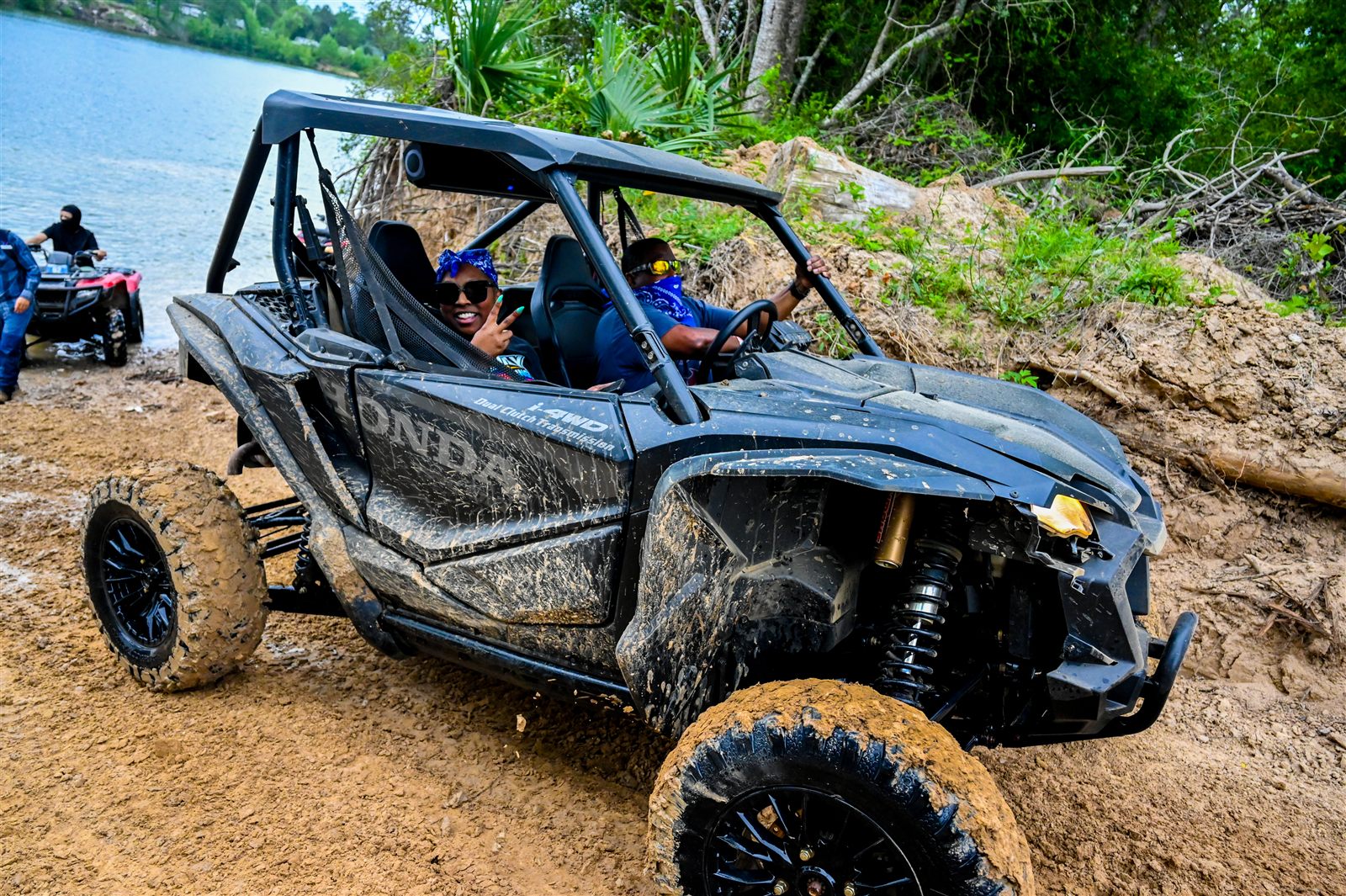 Two-seat Honda Talon Side-by-Side on the trails at Xtreme Off Road Park