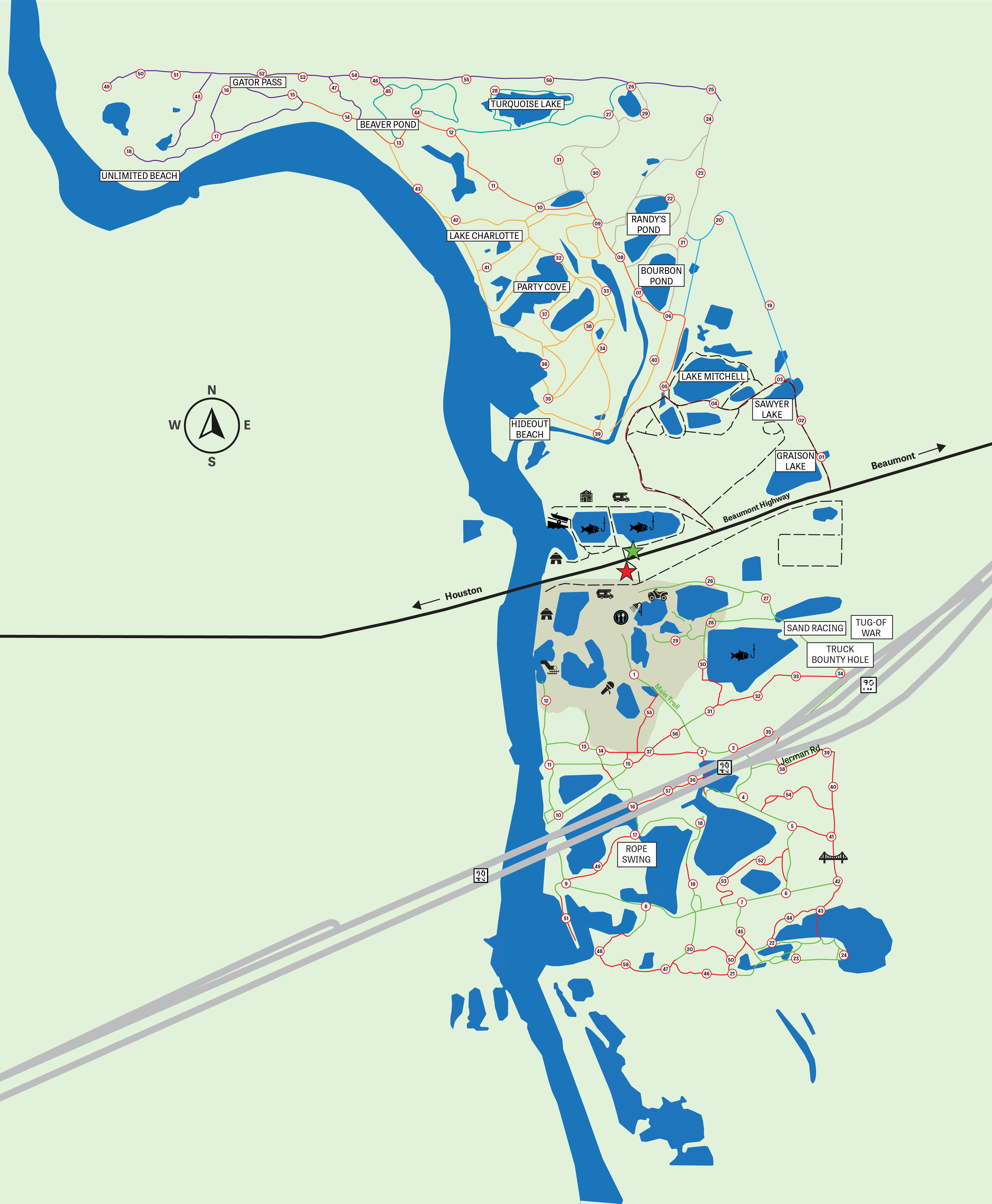 Xtreme Off Road Park trail map